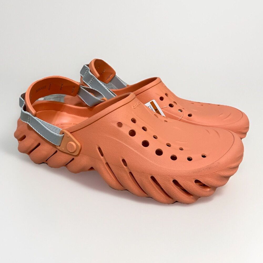 Crocs Echo Grapefruit Men's Sz 11 Reflect Backstrap Clog Shoes Comfort Casual